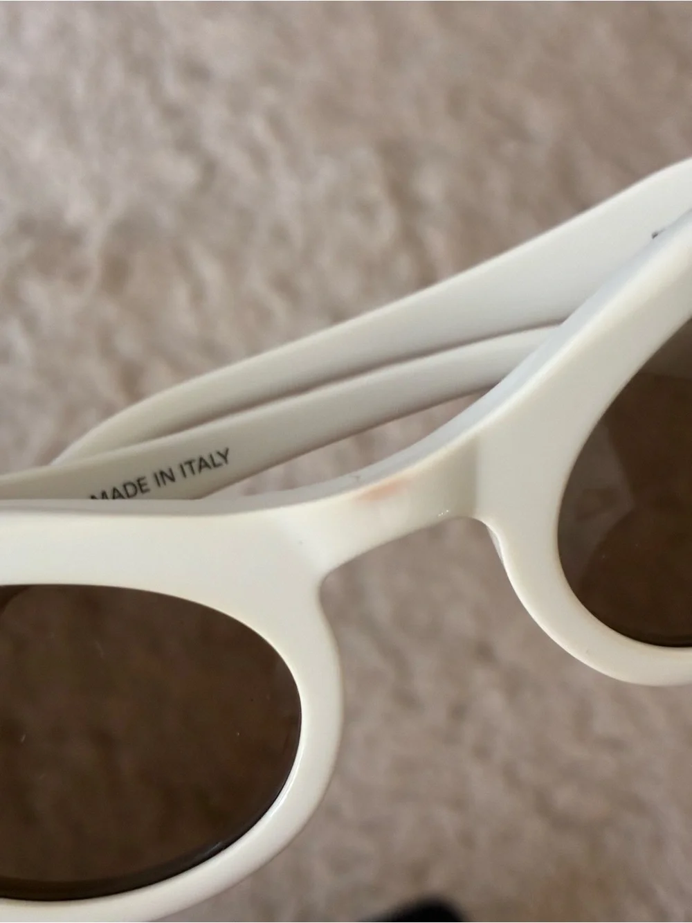 Balenciaga BB0176S white acetate cat eye sunglasses
